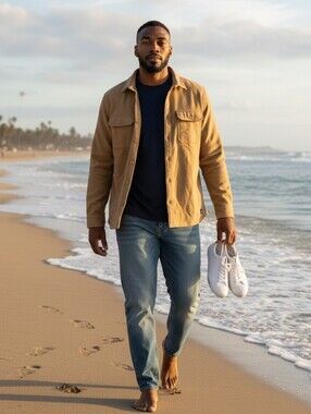 Quiksilver Men's Camel Wool Blend Shirt Jacket